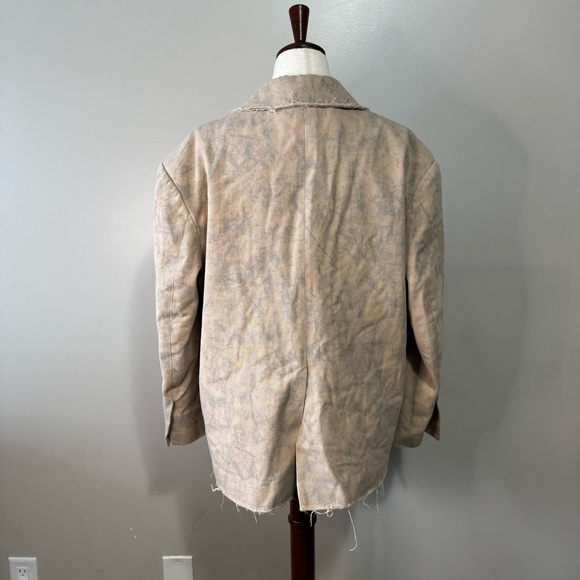 Distressed Beige Blazer - Picture 3 of 8